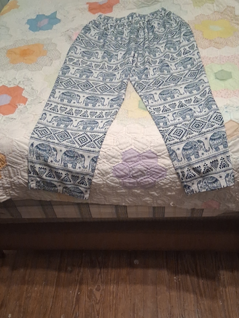 YoungLA Light Weight Pants Woth Elephant Pattern Fabric
